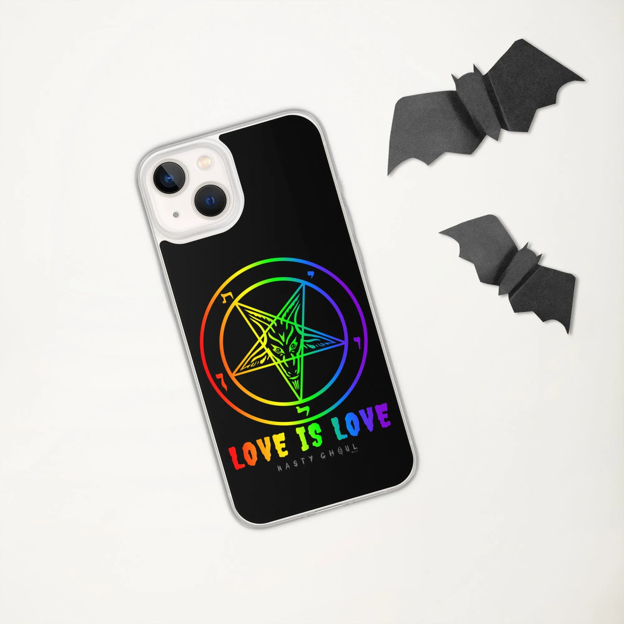 Love is Love Rainbow Baphomet iPhone Case