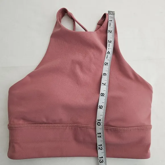 Lululemon Dusty Rose Like A Cloud High Neck Sports Bra