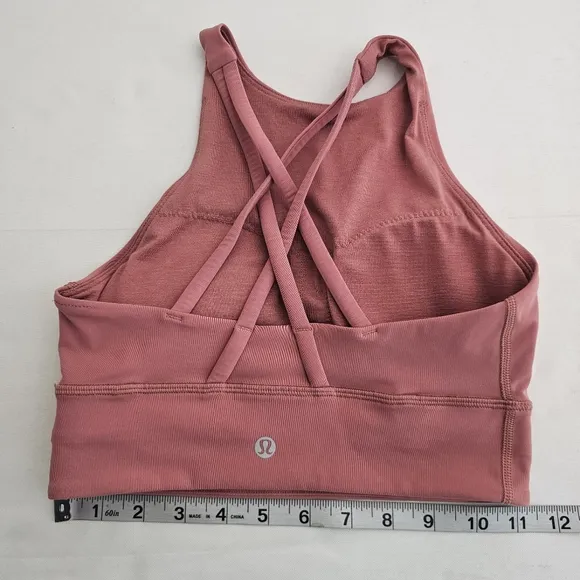 Lululemon Dusty Rose Like A Cloud High Neck Sports Bra