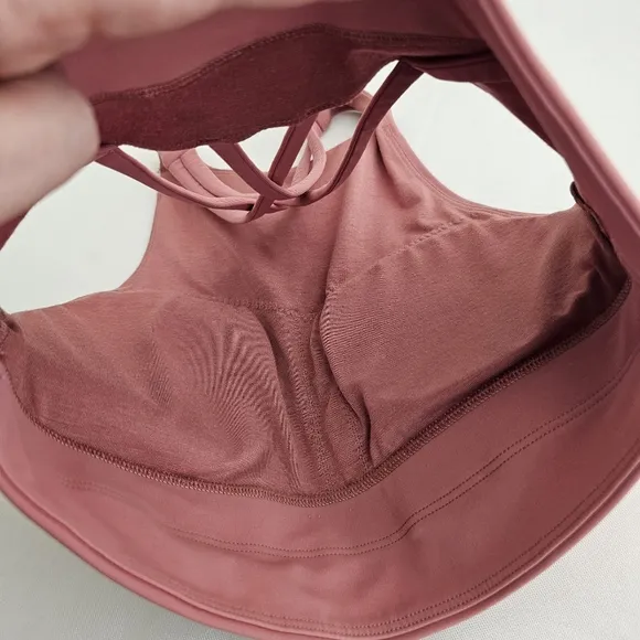 Lululemon Dusty Rose Like A Cloud High Neck Sports Bra