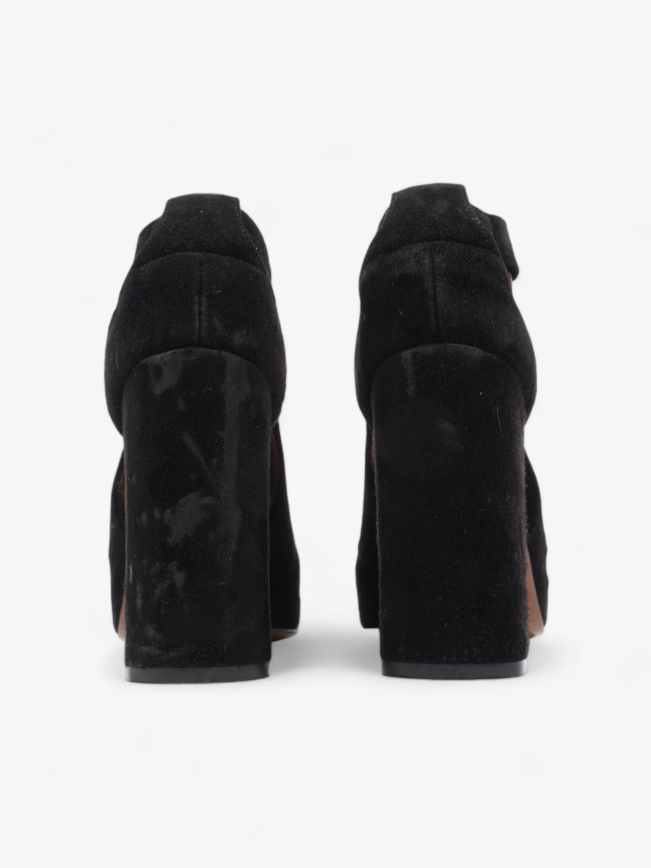 Marni Cut-Out Booties 90mm Black Suede EU 39 UK 6