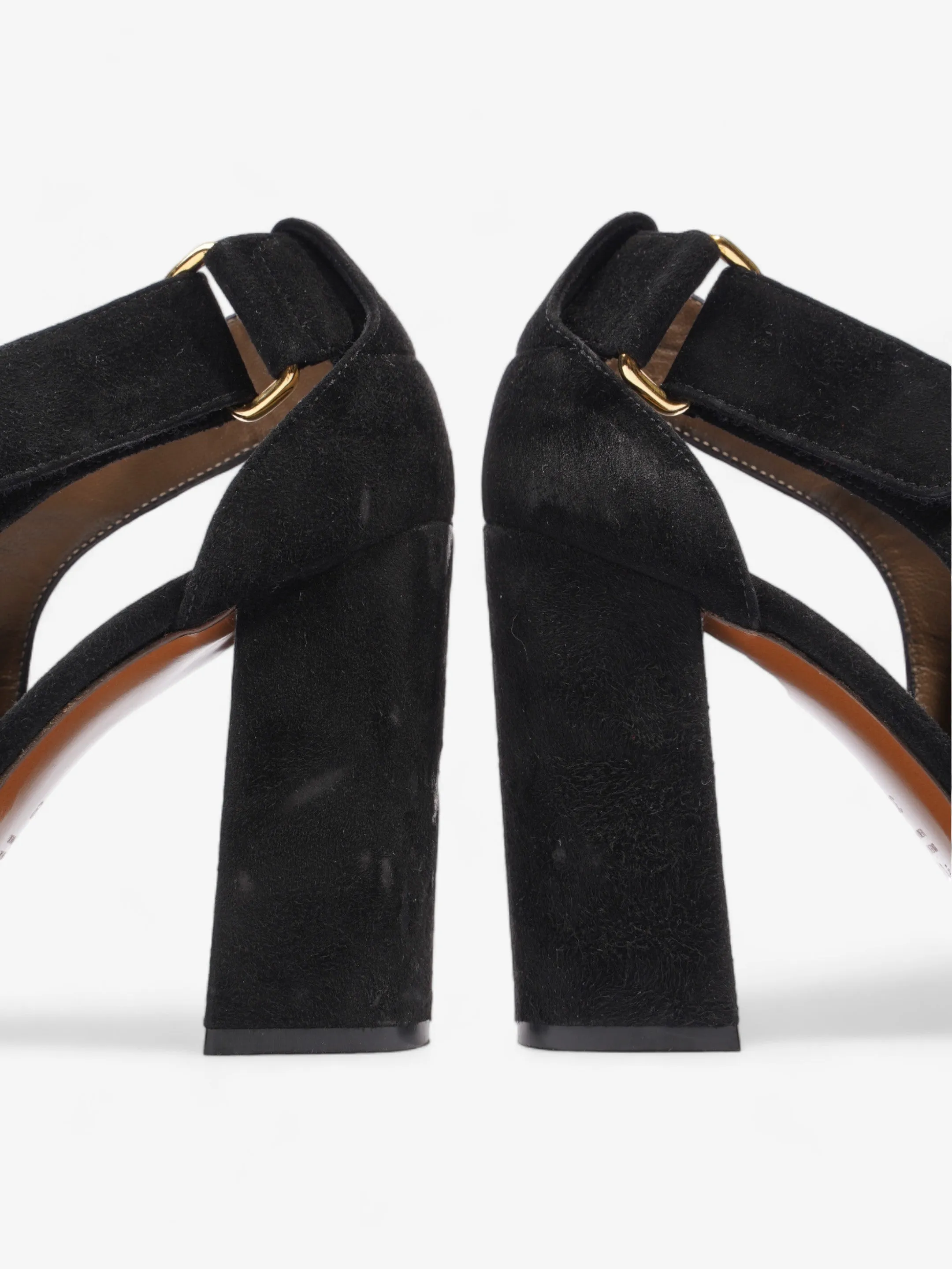 Marni Cut-Out Booties 90mm Black Suede EU 39 UK 6