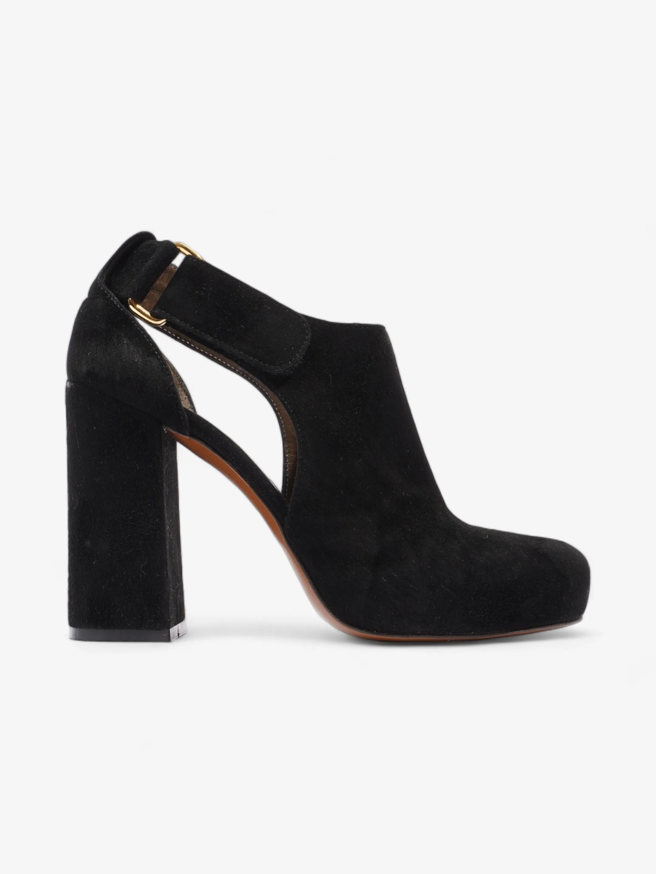 Marni Cut-Out Booties 90mm Black Suede EU 39 UK 6