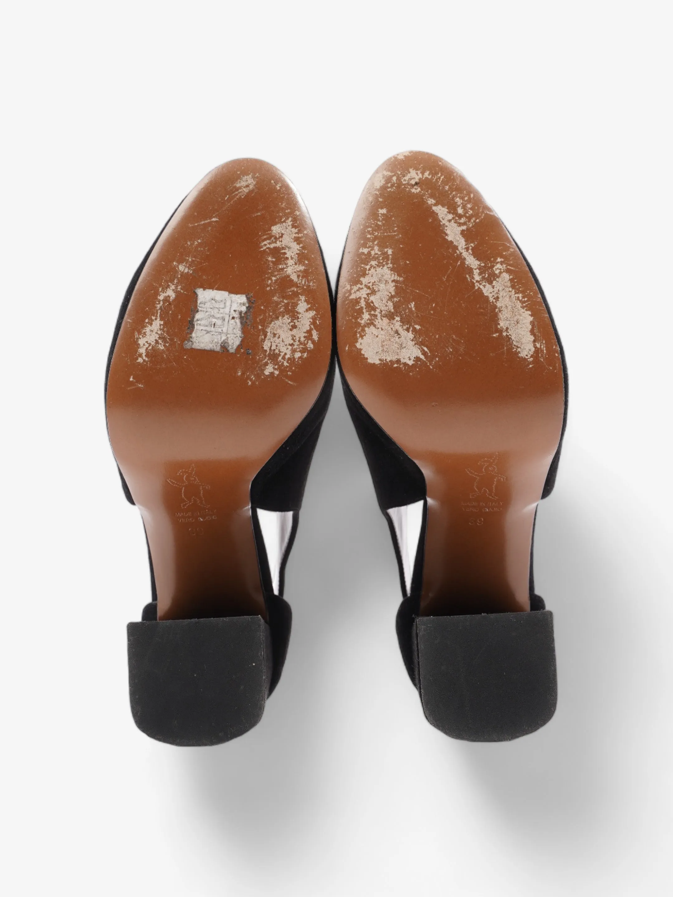 Marni Cut-Out Booties 90mm Black Suede EU 39 UK 6