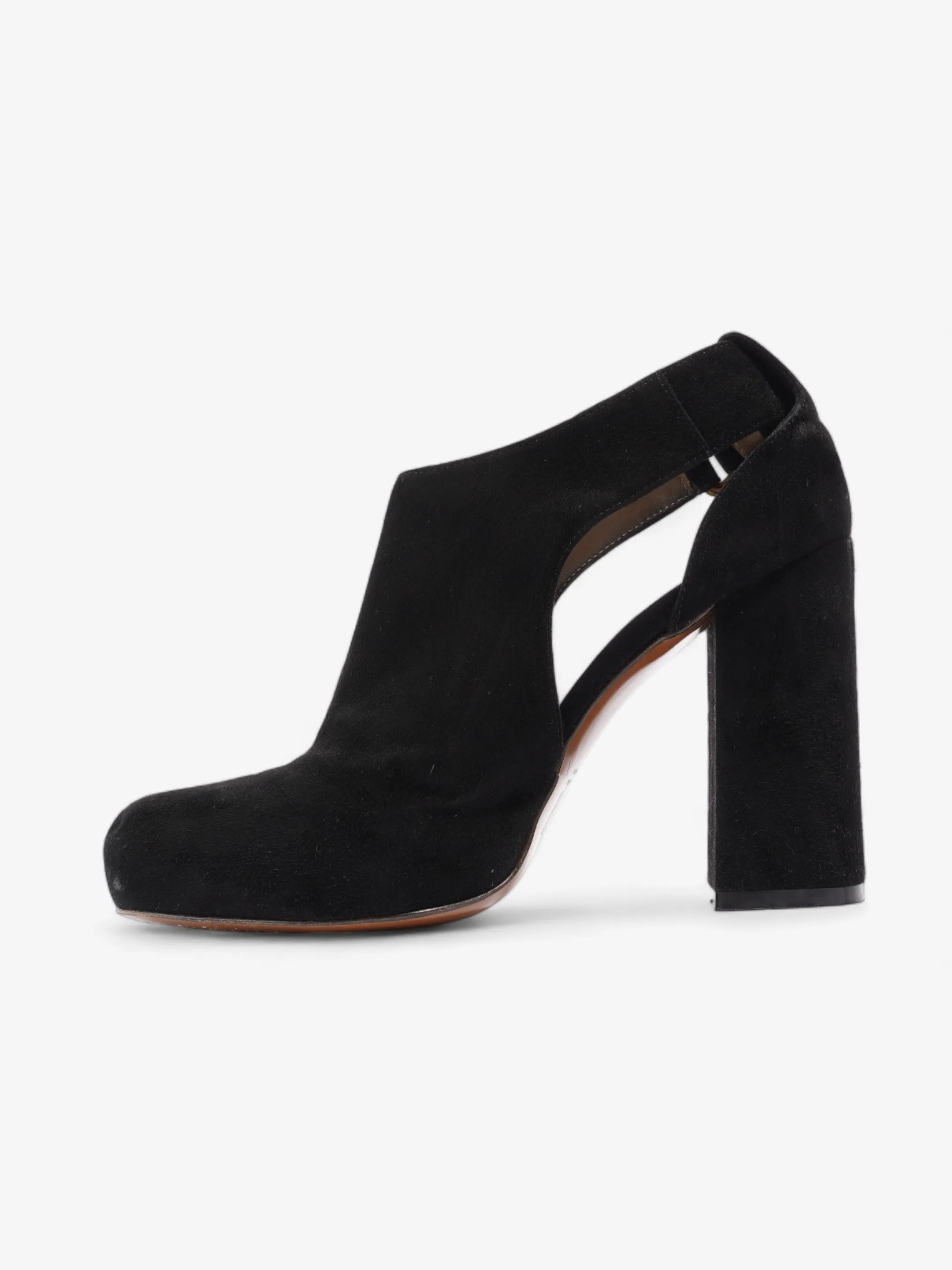 Marni Cut-Out Booties 90mm Black Suede EU 39 UK 6