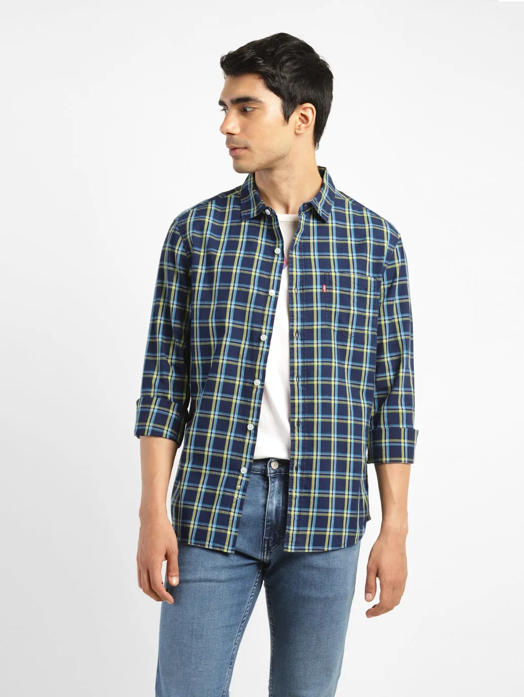 Men's Checked Slim Fit Shirt