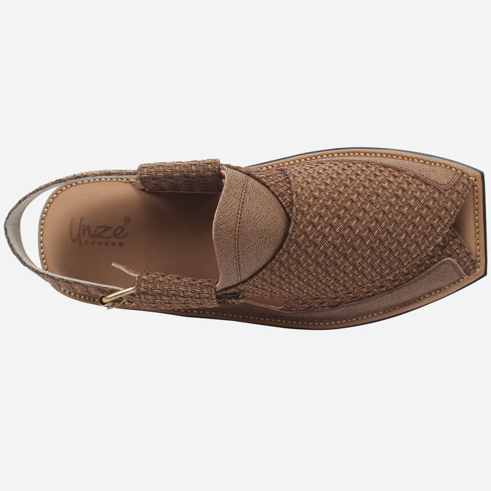Mens "ASHY" Leather Peshawari Sandals
