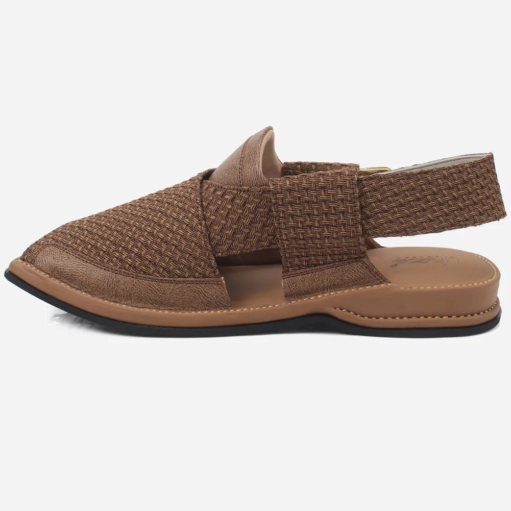 Mens "ASHY" Leather Peshawari Sandals