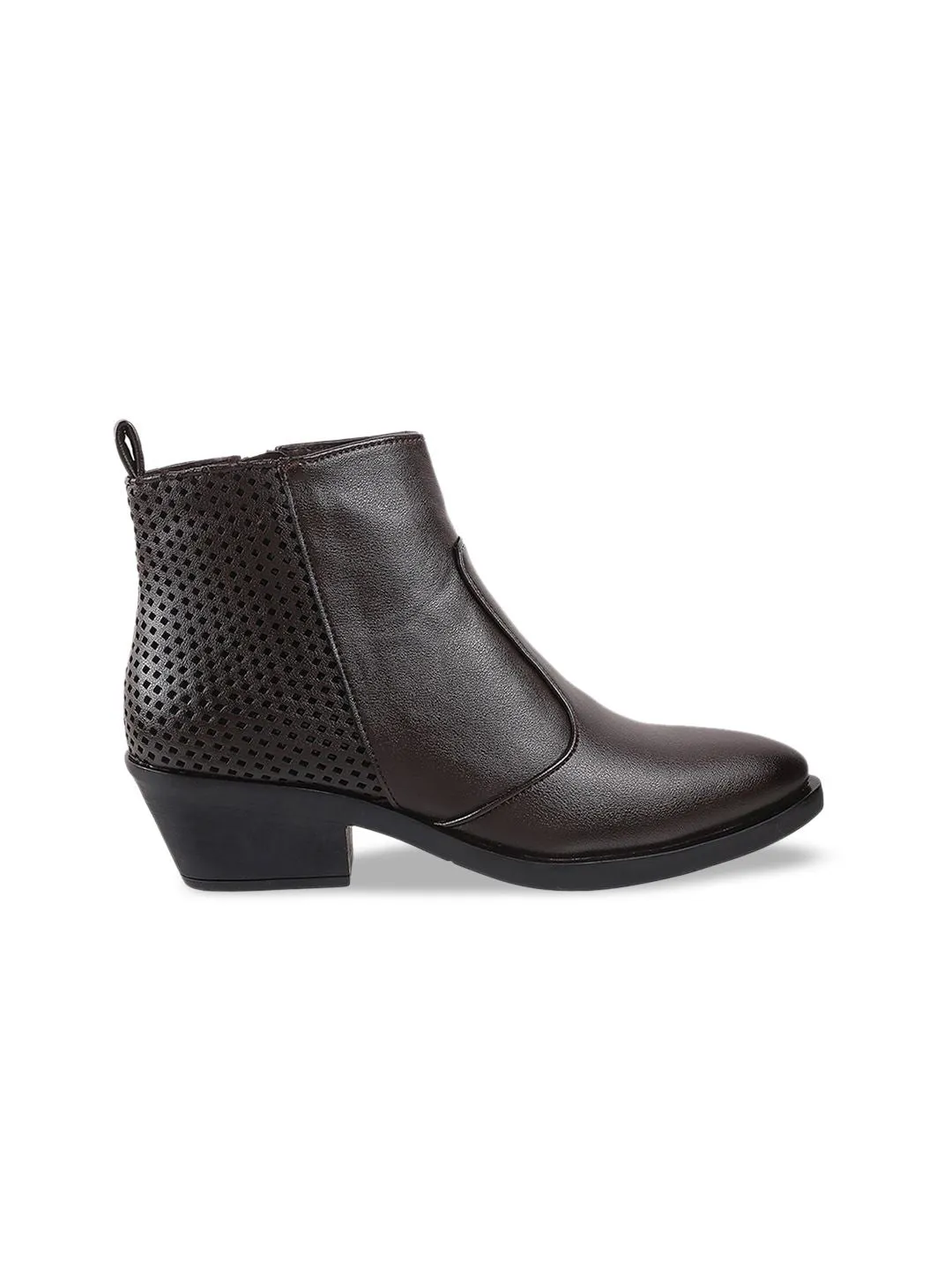 Metro Brown Suede Kitten Heeled Boots