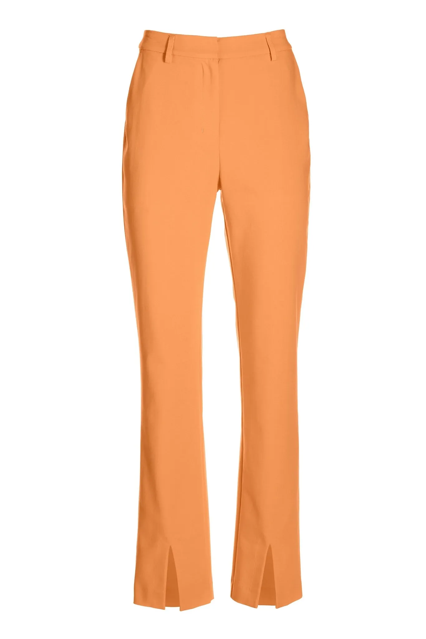 Modern Slim-Leg Slit-Front Trouser Pant Bird of Paradise