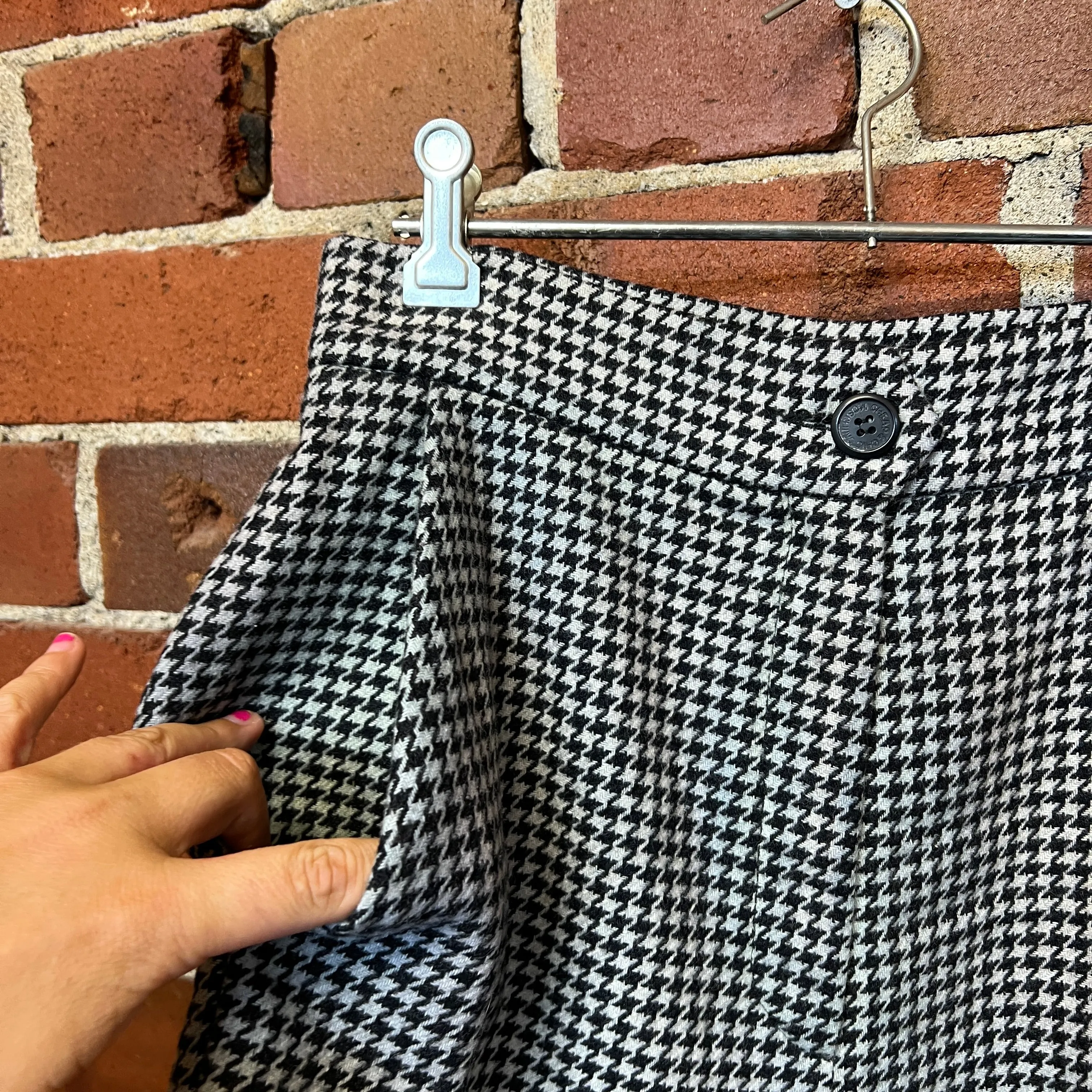 MOSCHINO Cheap n Chic houndstooth wool shorts