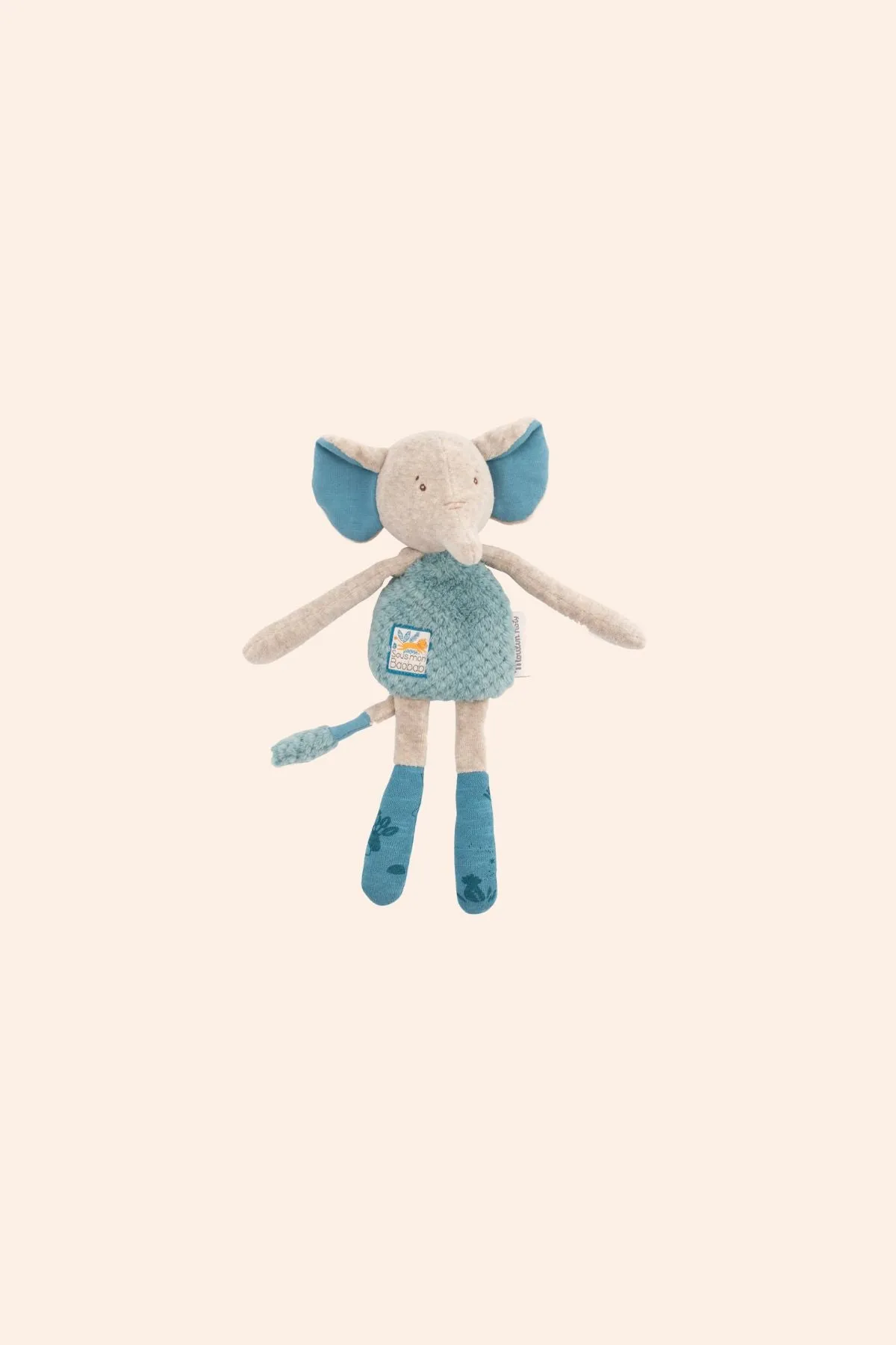 Moulin Roty - Elephant Rattle Comforter - Sous mon Baobab