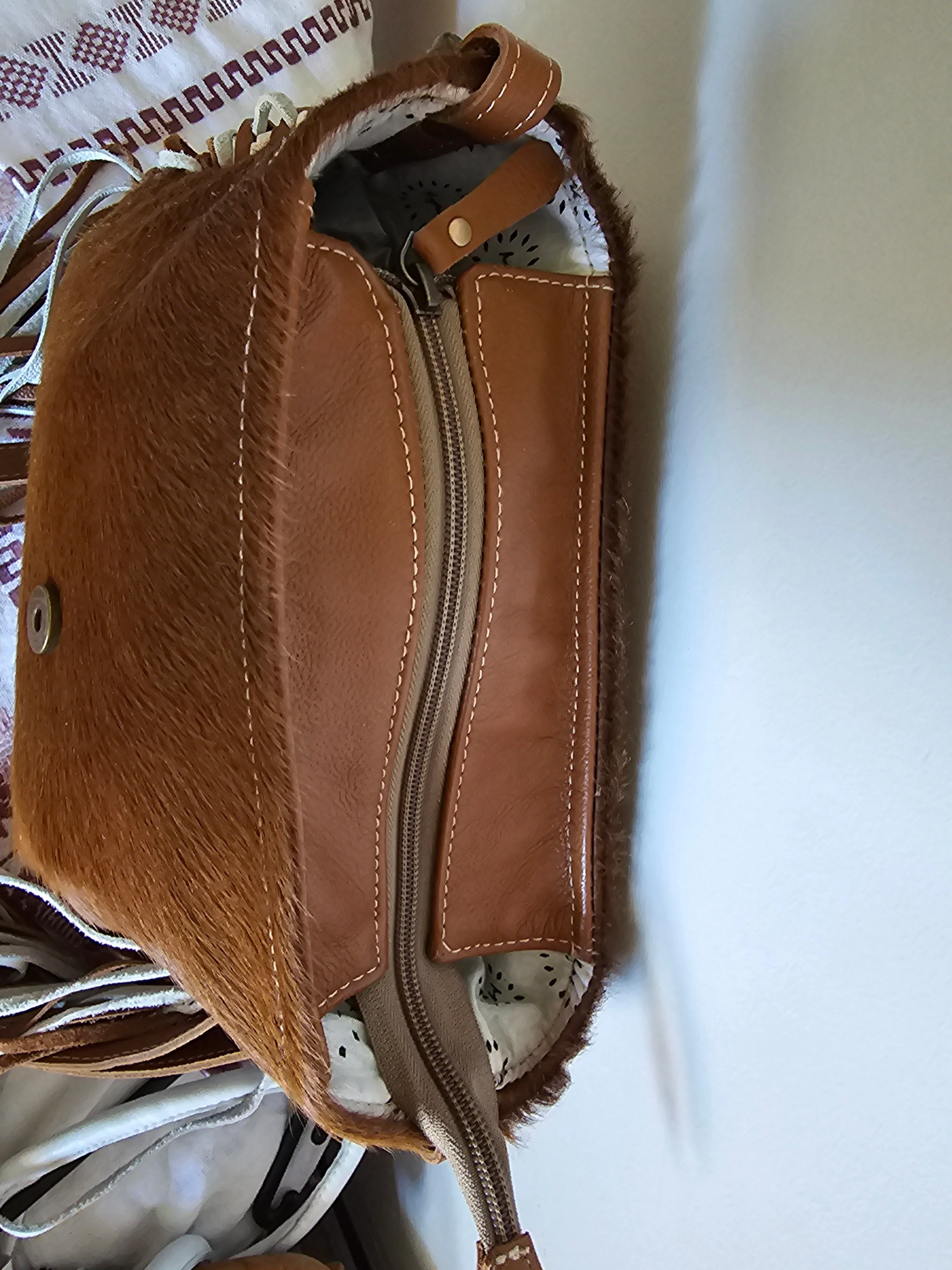 Mysa Designs Cowhide Fringe Bag – Handmade in India