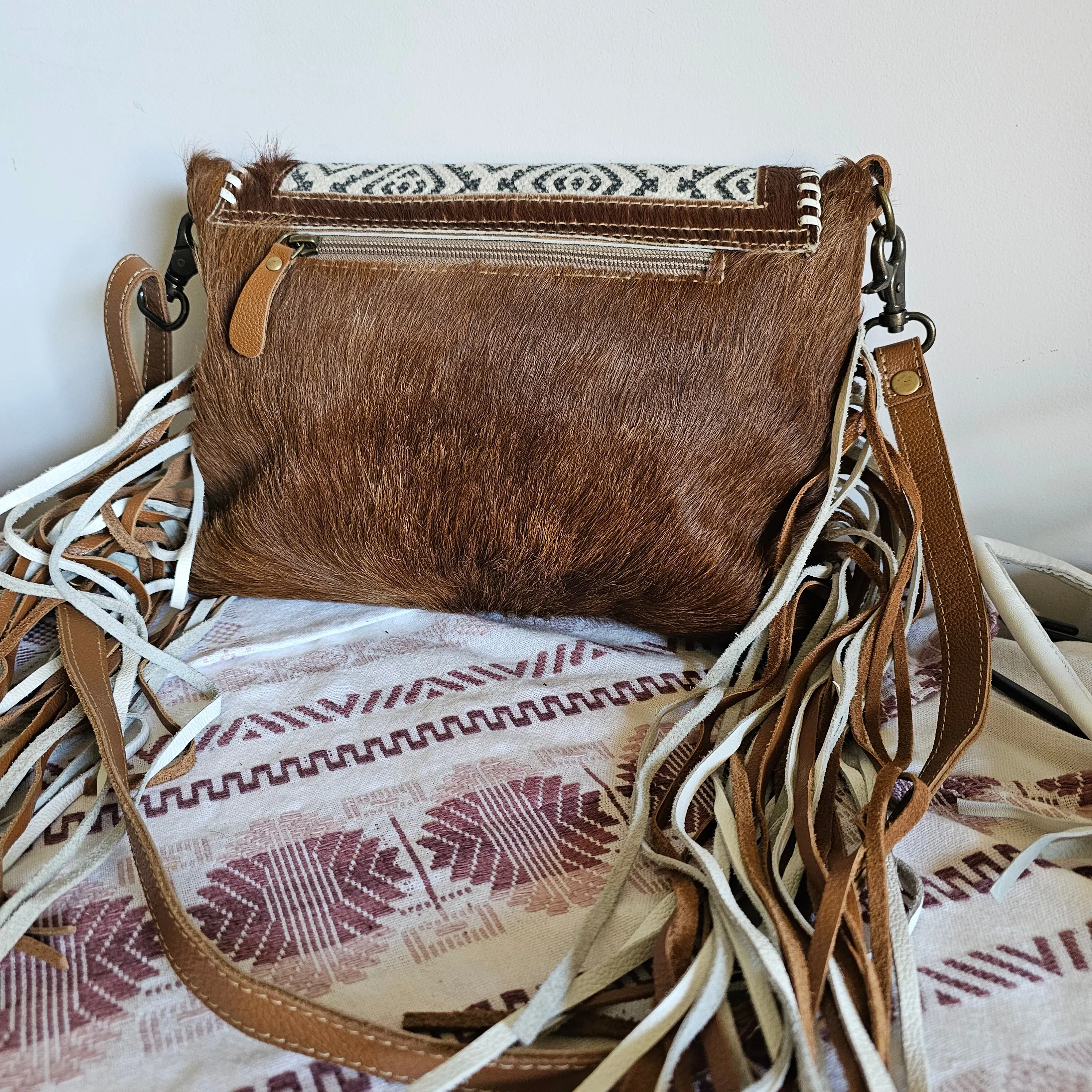 Mysa Designs Cowhide Fringe Bag – Handmade in India