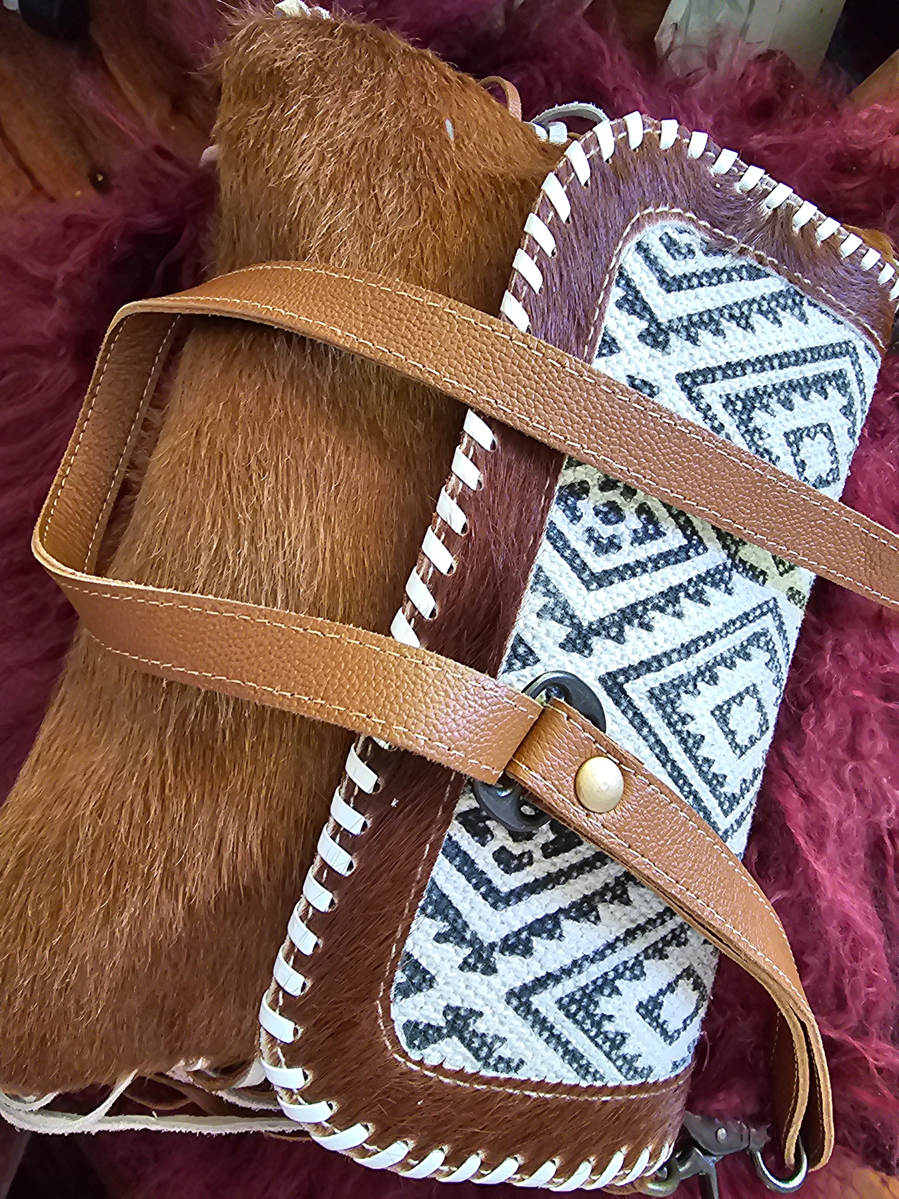 Mysa Designs Cowhide Fringe Bag – Handmade in India