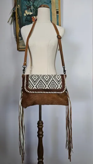 Mysa Designs Cowhide Fringe Bag – Handmade in India