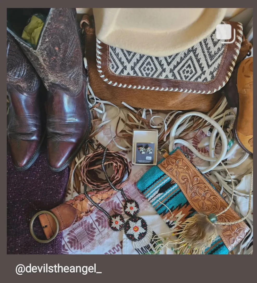 Mysa Designs Cowhide Fringe Bag – Handmade in India