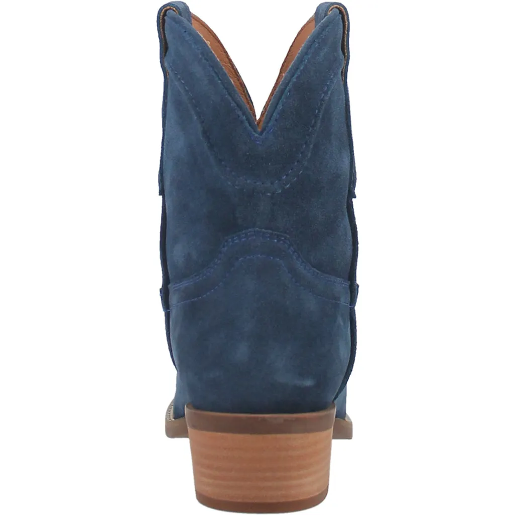 NAVY Tumbleweed Suede Leather Bootie