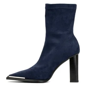 NEW Torgeis Women's Katya Faux Suede Sock Booties – Blue, Size 7