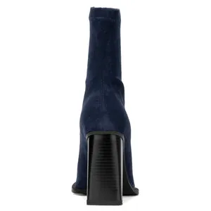 NEW Torgeis Women's Katya Faux Suede Sock Booties – Blue, Size 7