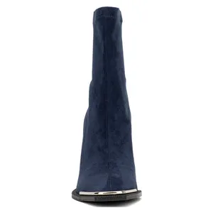 NEW Torgeis Women's Katya Faux Suede Sock Booties – Blue, Size 7
