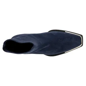 NEW Torgeis Women's Katya Faux Suede Sock Booties – Blue, Size 7