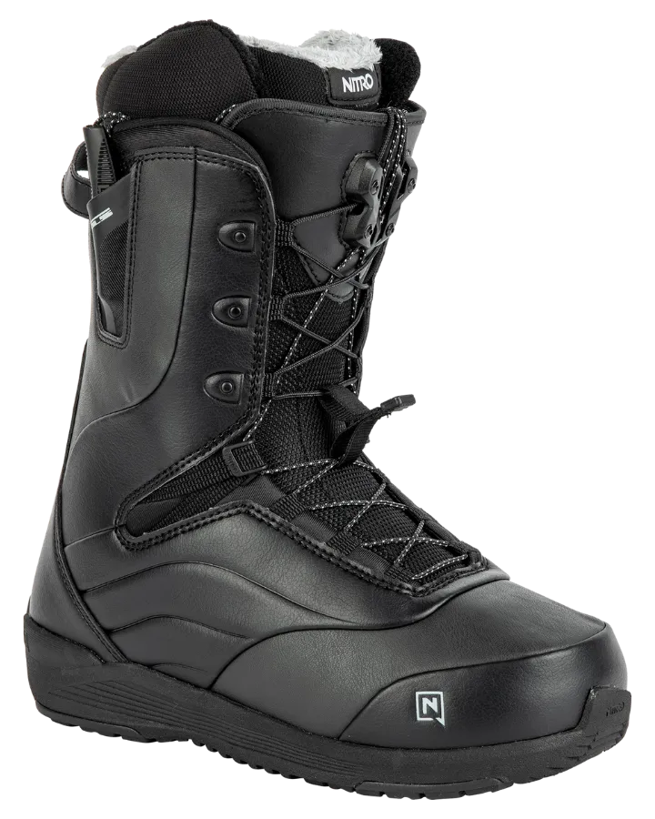 Nitro Crown TLS Womens Snowboard Boots - Black - 2023