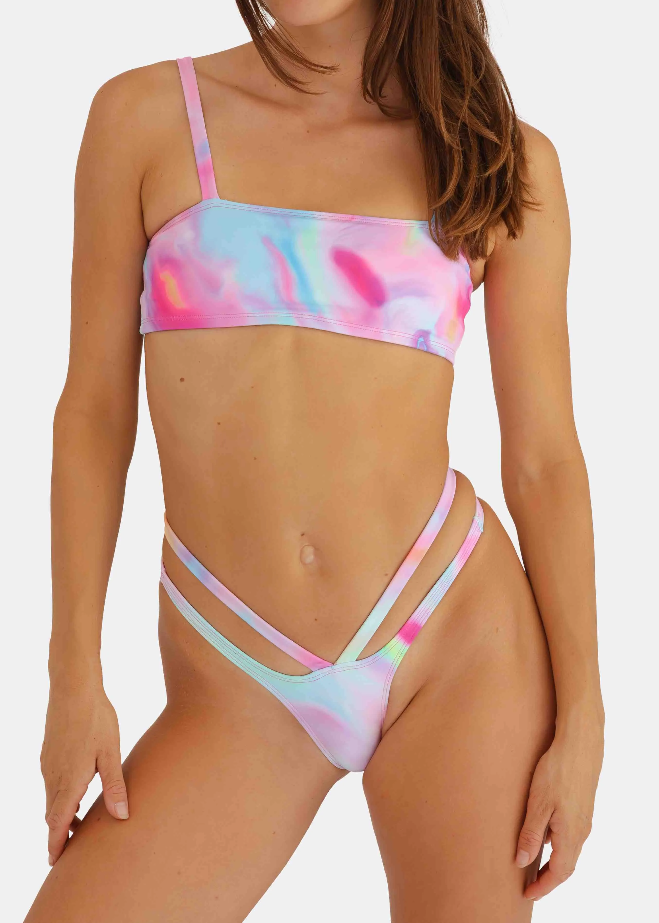NUE BANDEAU BIKINI TOP - Caribbean Dream Print