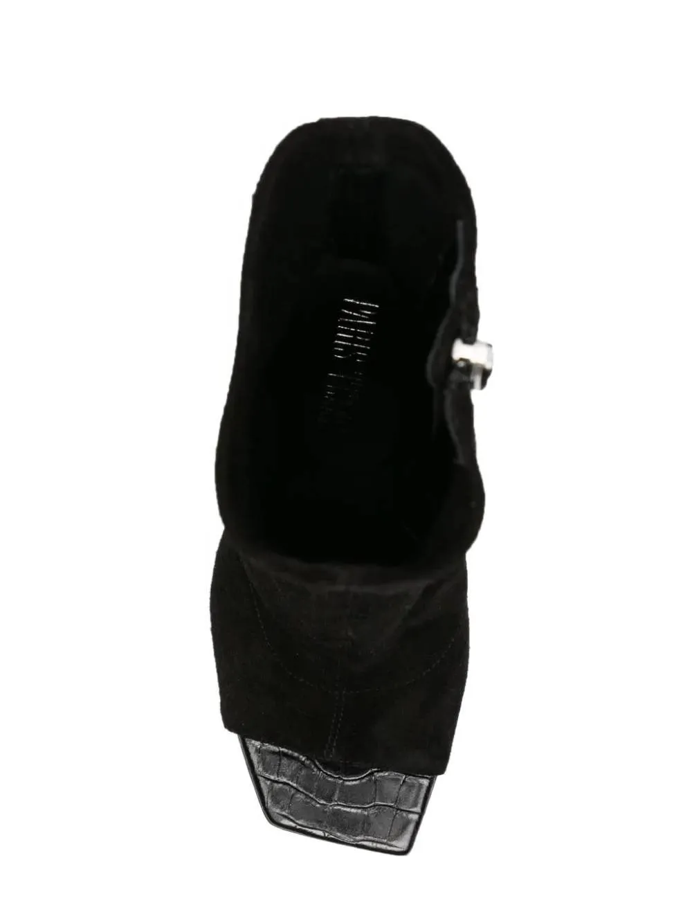 Paris Texas Black Suede Mid Calf Stiletto Boots