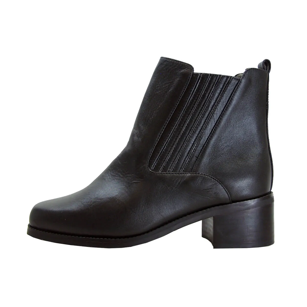 PEERAGE Mya Women's Wide Width Leather Ankle Boots