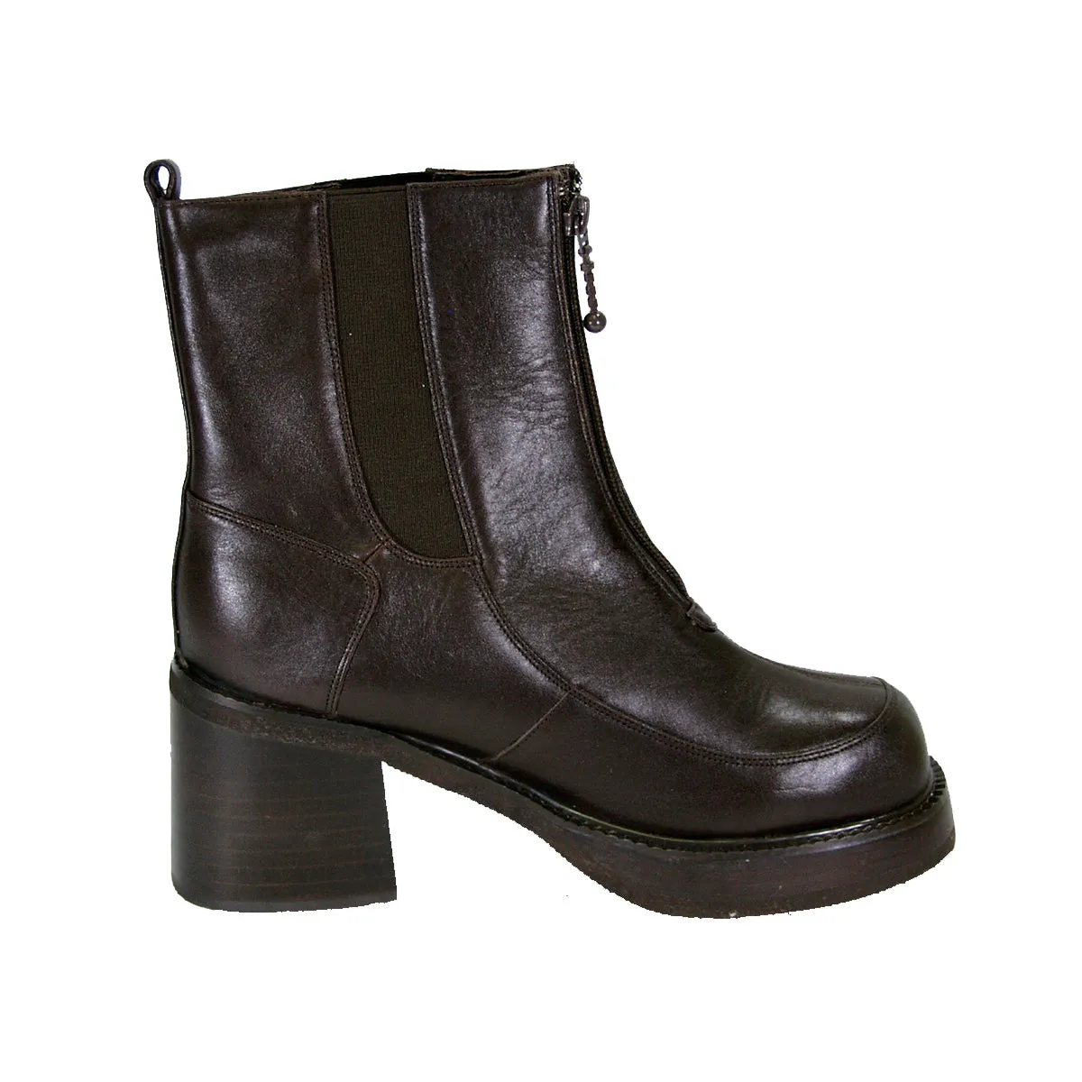 PEERAGE Ronda Women's Wide Width Leather Dress Booties