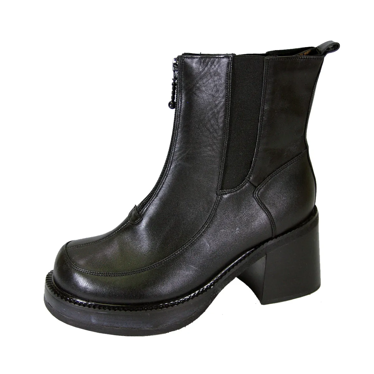 PEERAGE Ronda Women's Wide Width Leather Dress Booties