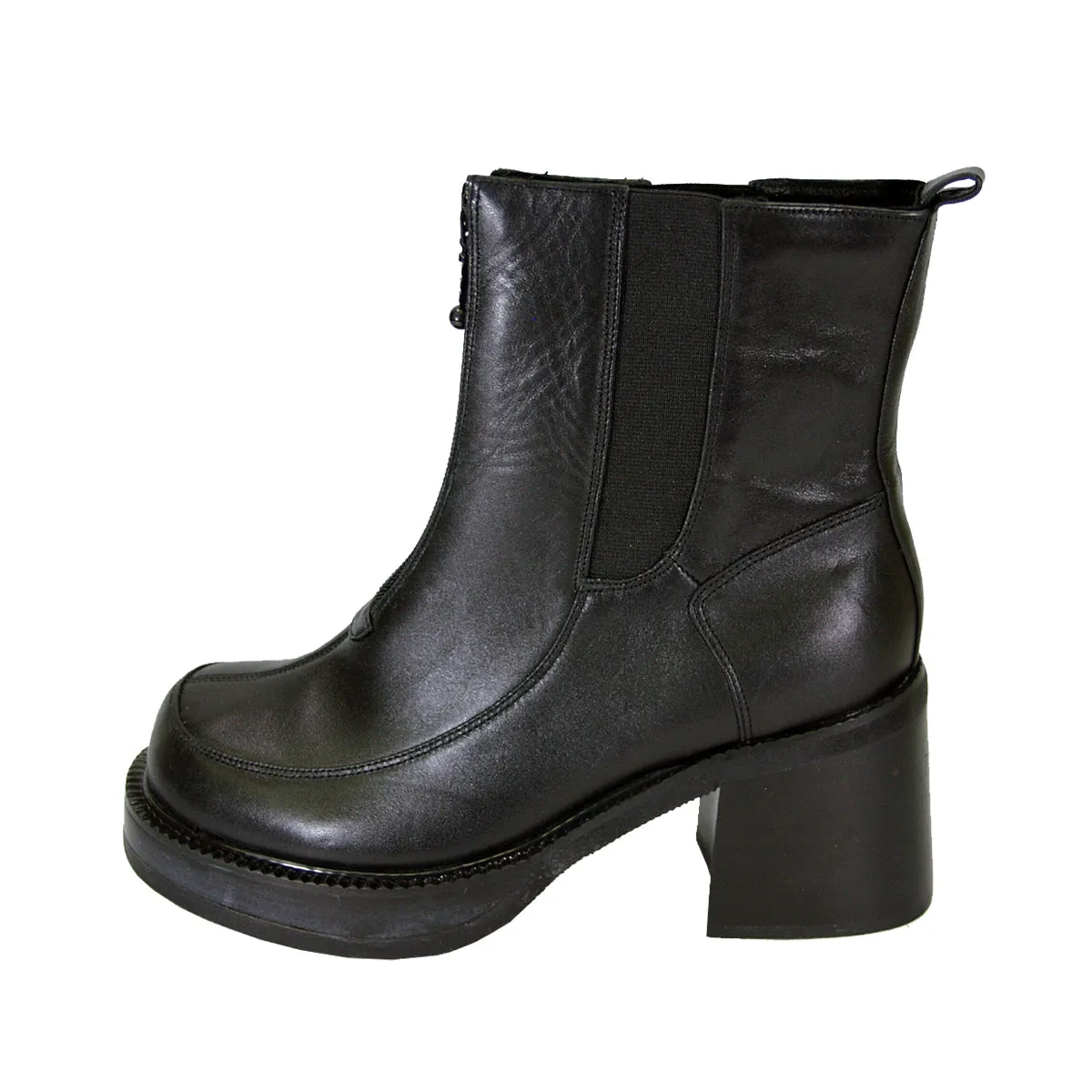 PEERAGE Ronda Women's Wide Width Leather Dress Booties