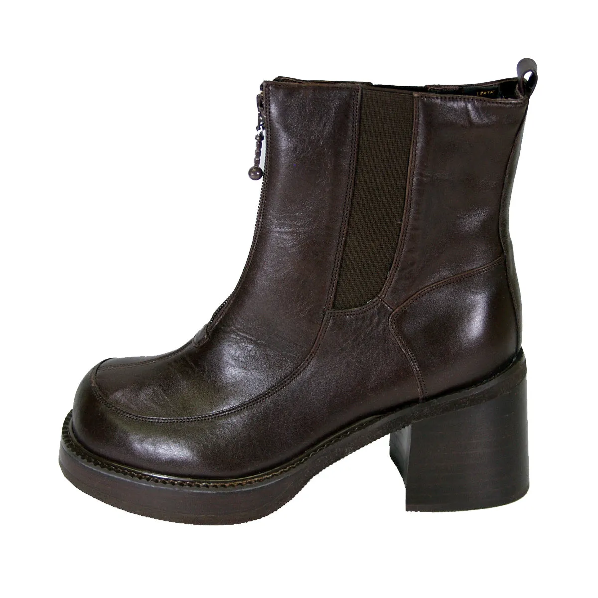 PEERAGE Ronda Women's Wide Width Leather Dress Booties