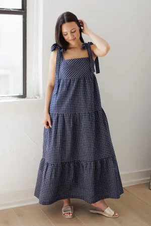 Perfect Spot Dress-Navy/White