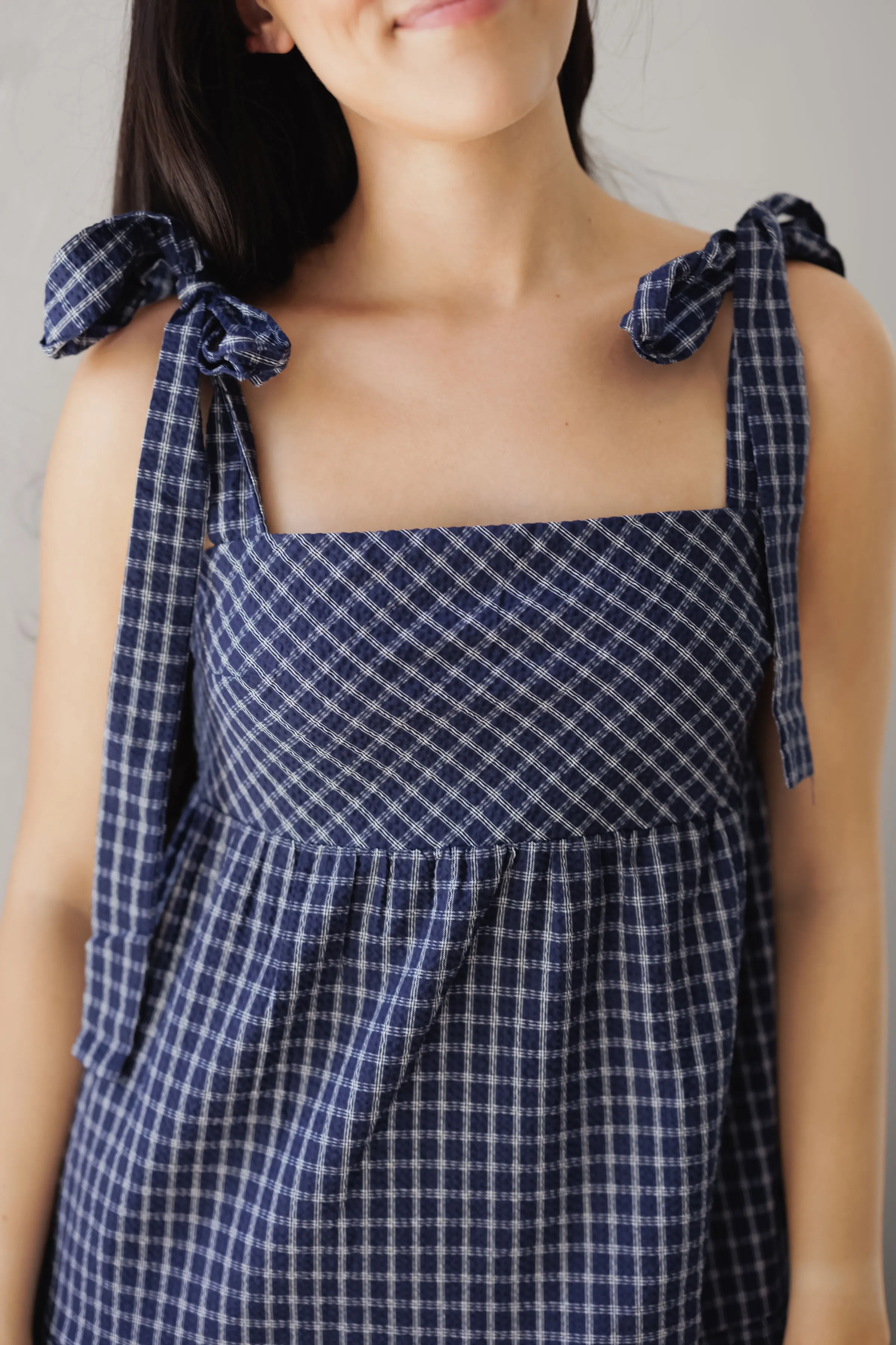 Perfect Spot Dress-Navy/White