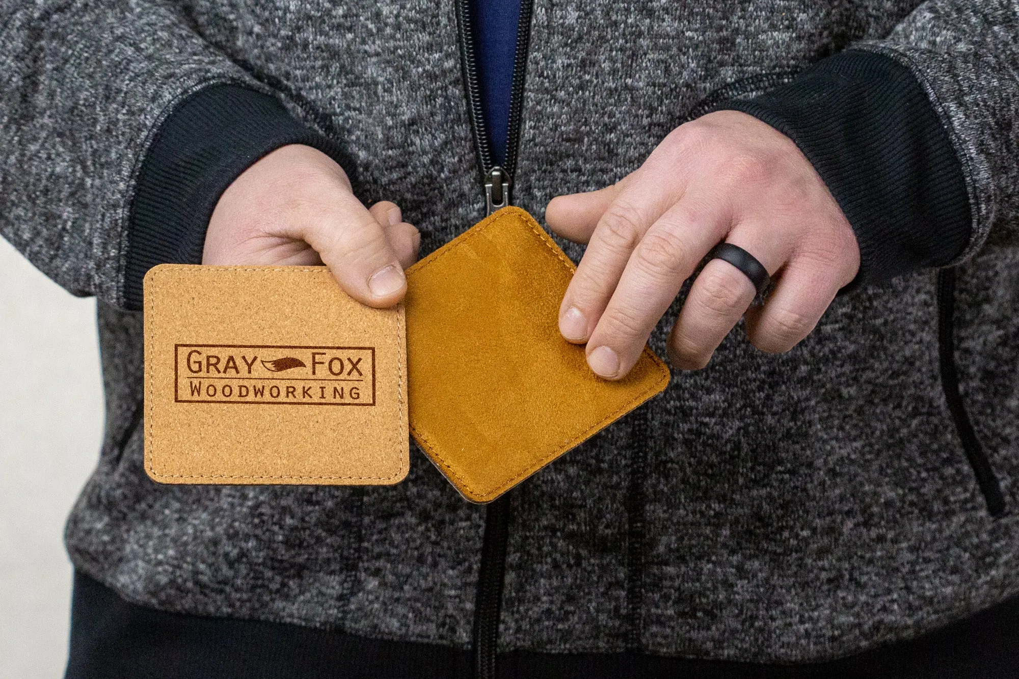 Premium Sewn Cork Coasters - Custom