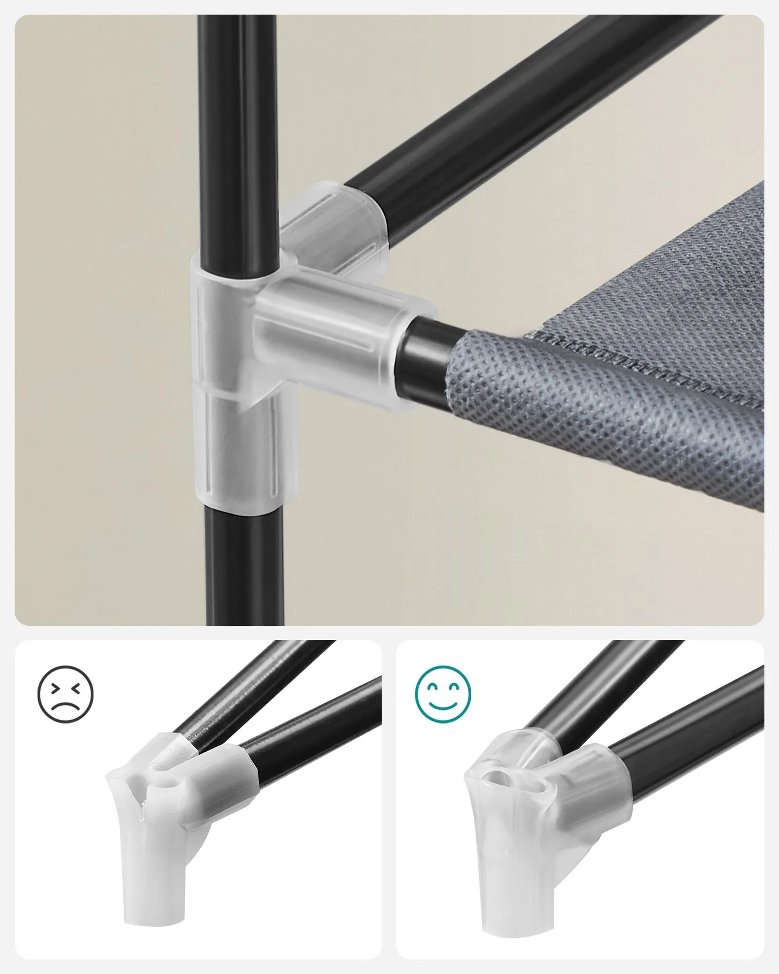 Rootz Shoe Rack Organizer - Footwear Storage - Shoe Stand - Water-Repellent Fabric - 88cm x 28cm x 160cm