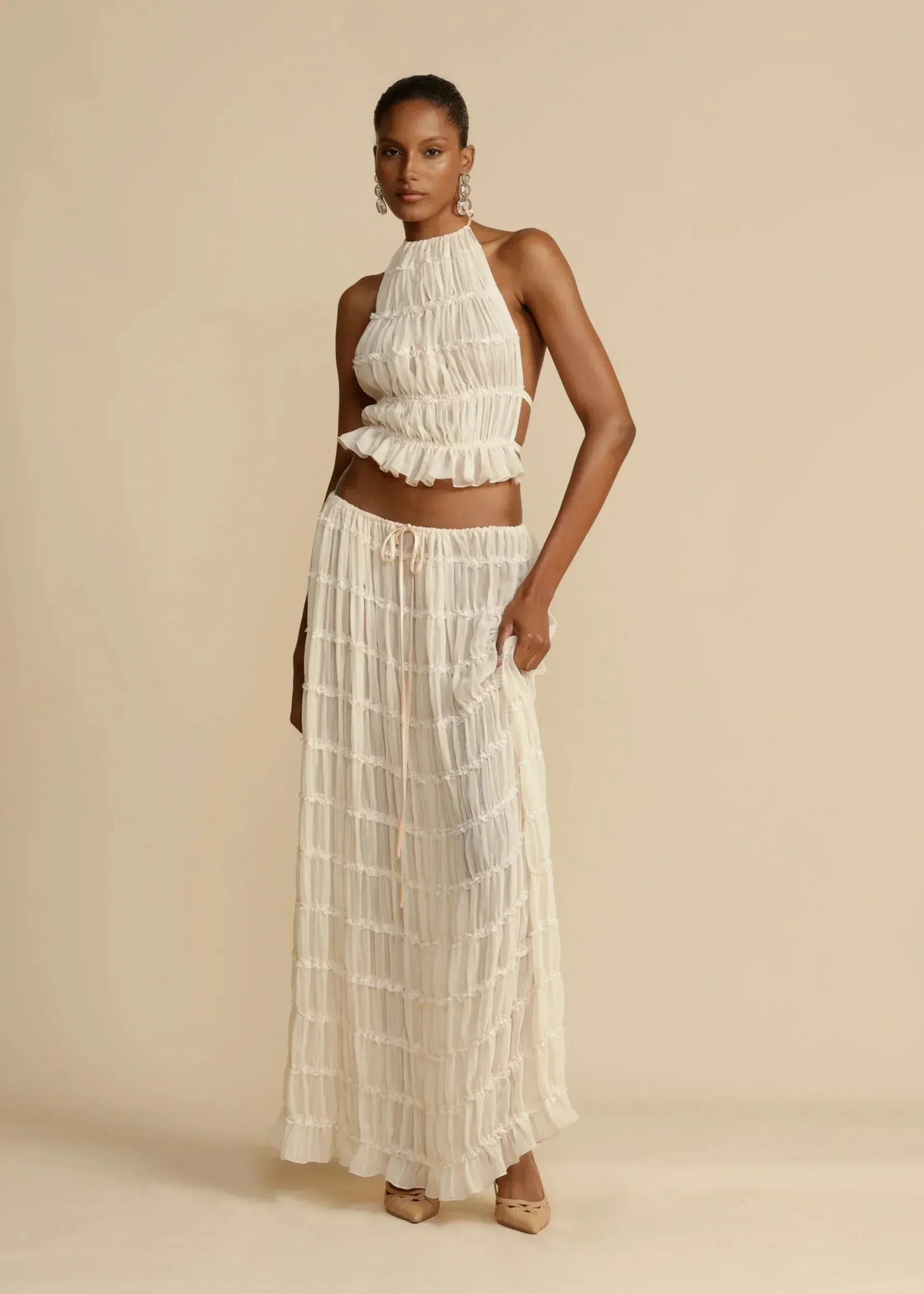 Ruffle Texture Two-Piece Set | Lightweight & Breezy | Effortless Chic