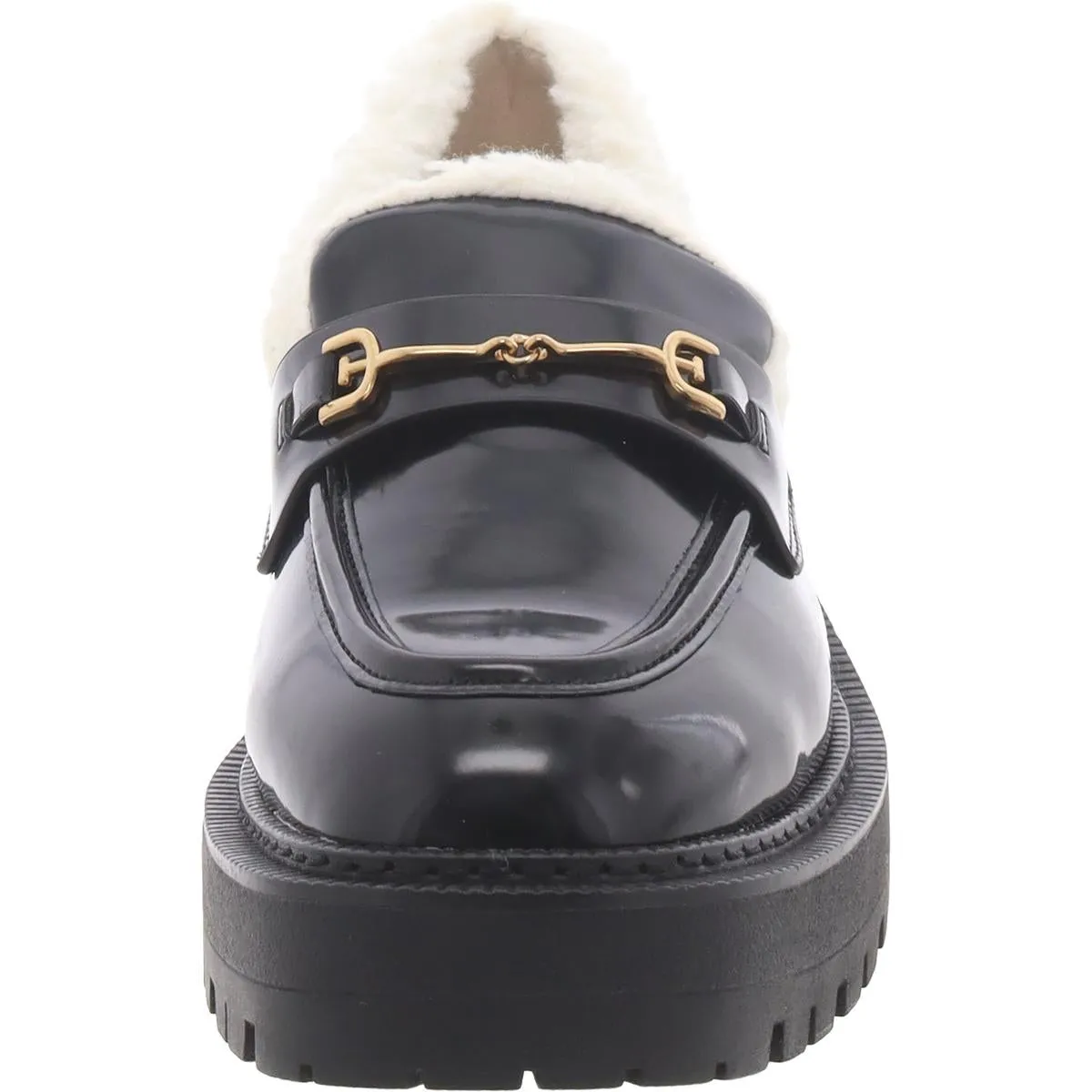 Sam Edelman Womens LAURS COZY Faux Leather Lugged Sole Loafers