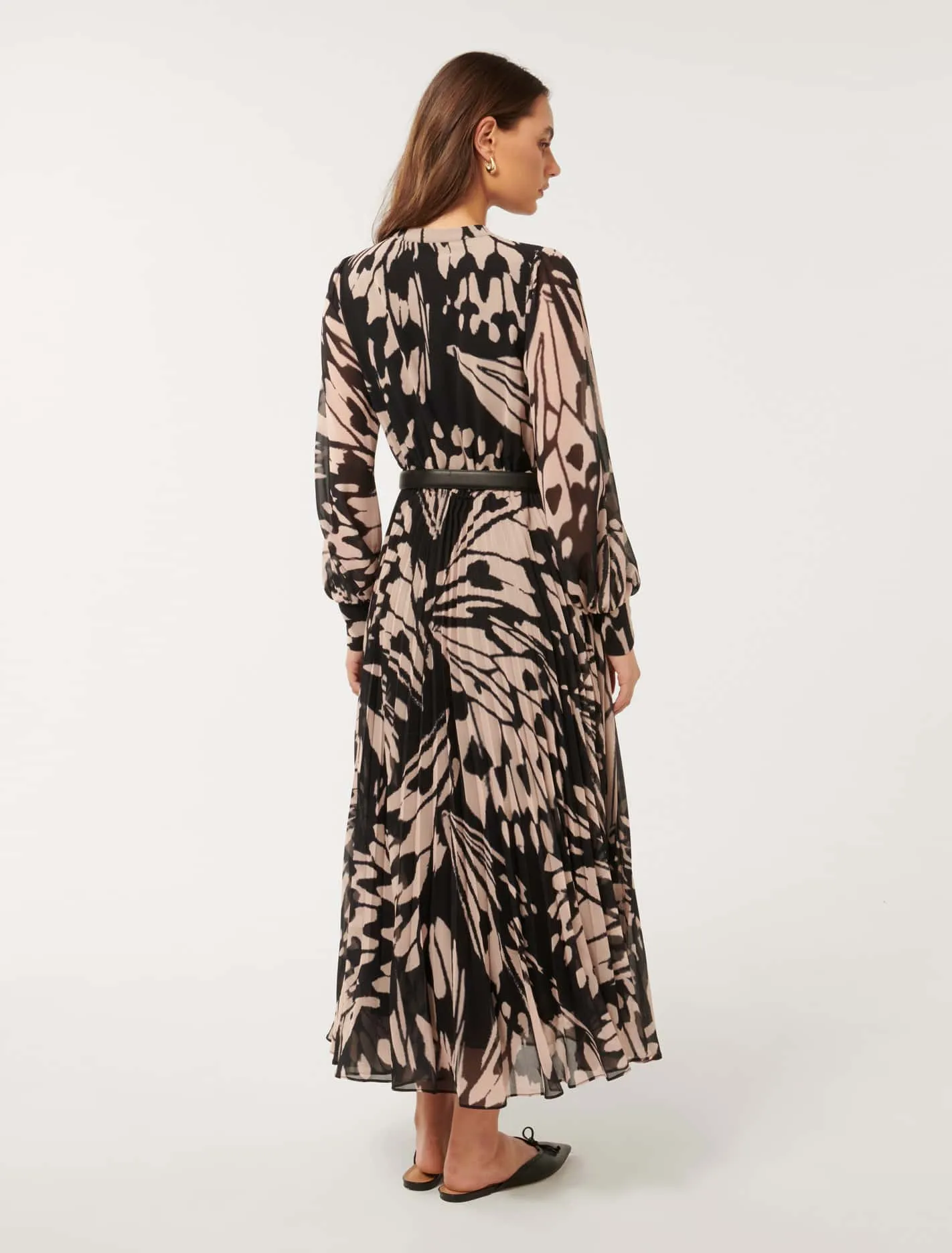 Saskia Pleat Wrap Midi Dress