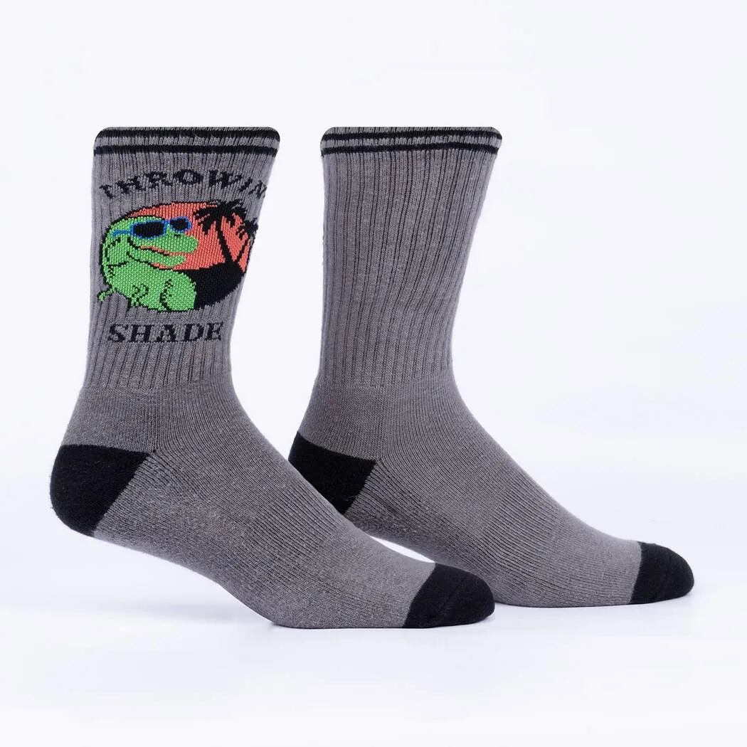 Sock It To Me Throwin Shade Ribbed Crew Athletic Socks M/L