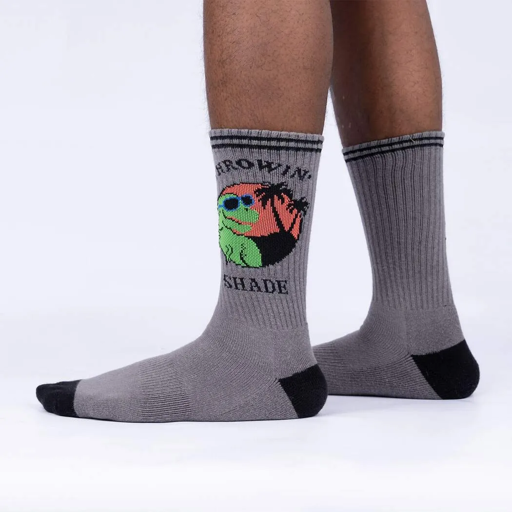 Sock It To Me Throwin Shade Ribbed Crew Athletic Socks M/L