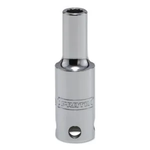 Stanley® Products Tether-Ready Drive Deep Sockets, 1/2 in Drive, 3/8 in, 1 31/64 in L, 12 Points, 5412-TT