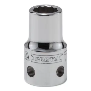 Stanley?? Products Tether-Ready Drive Deep Sockets, 1/2 in Drive, 7/16 in, 1 31/64 in L, 12 Points, 5414-TT