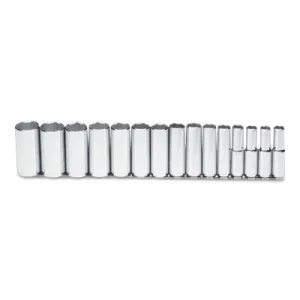 Stanley® Products Torqueplus™ 15 Pc Deep Socket Set, 1/2 in, 6 Point, 54103