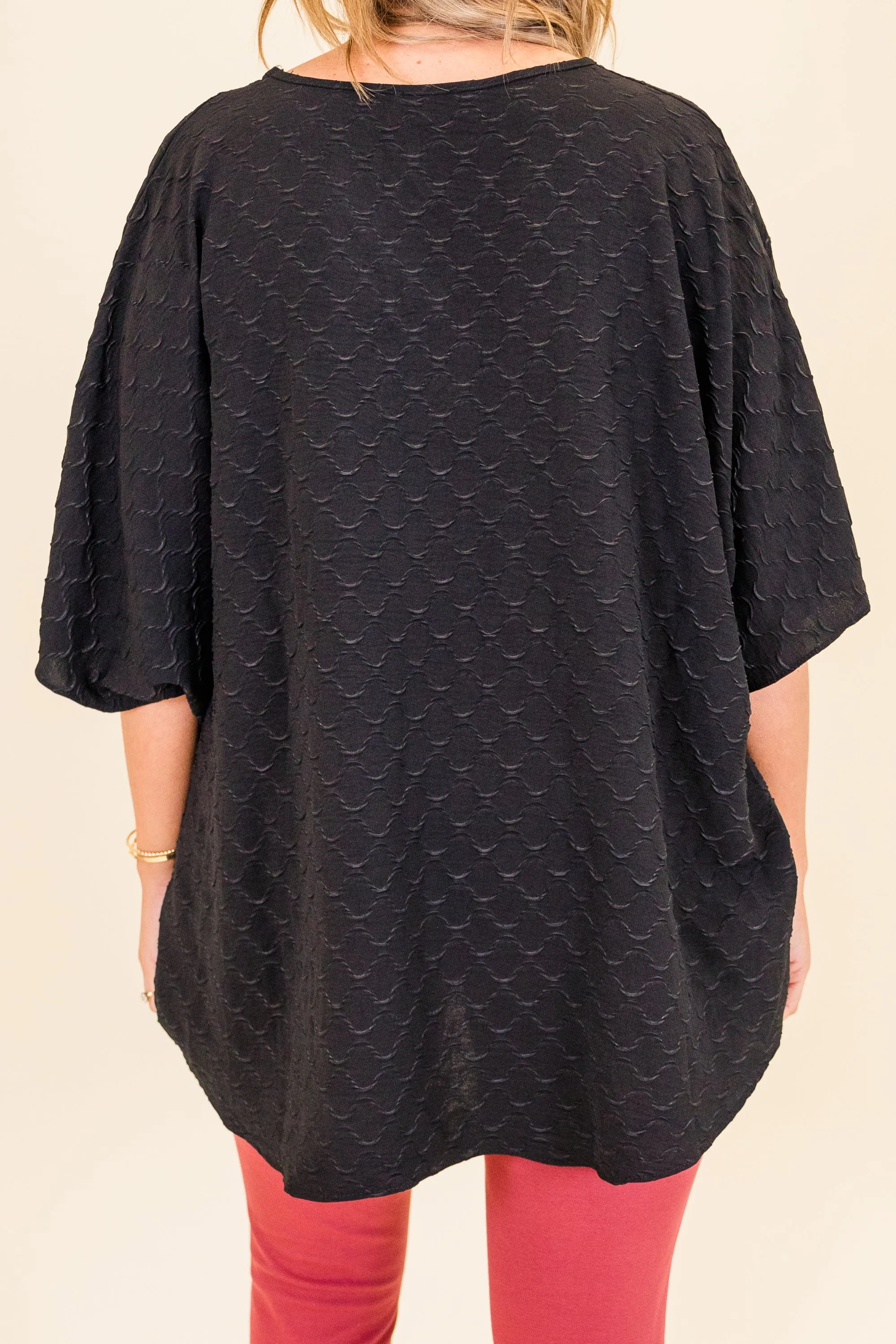 Step Into My Heart Top, Black