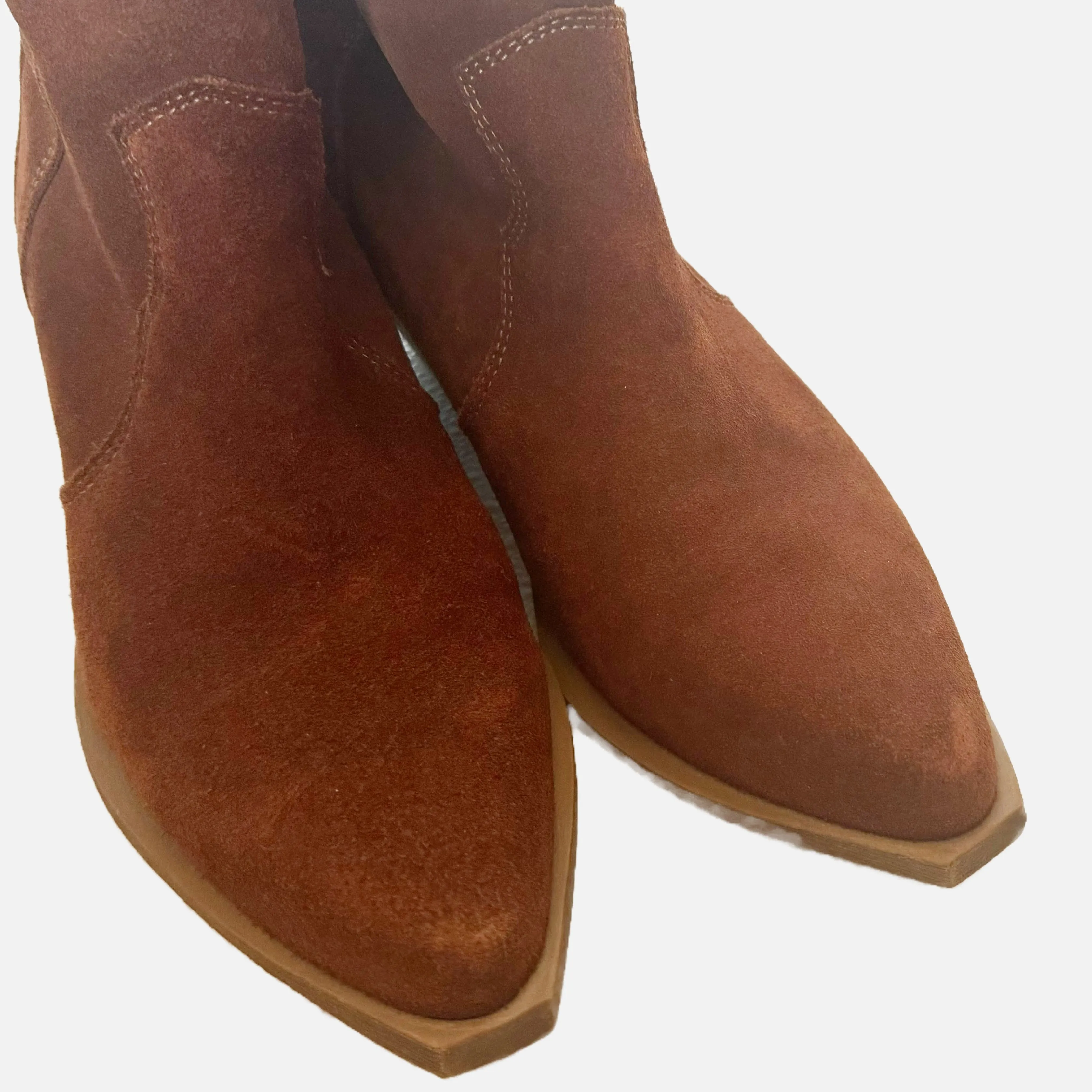 Steve Madden Brown Suede Western Booties