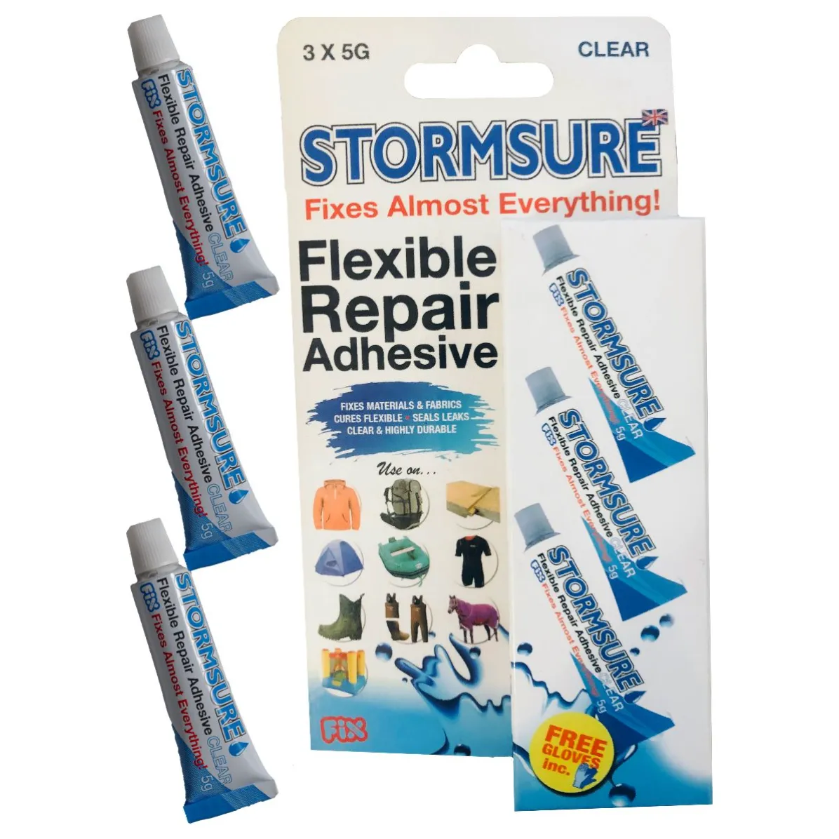 Storm Sure Flexible Glue 3 x 5g Tubes