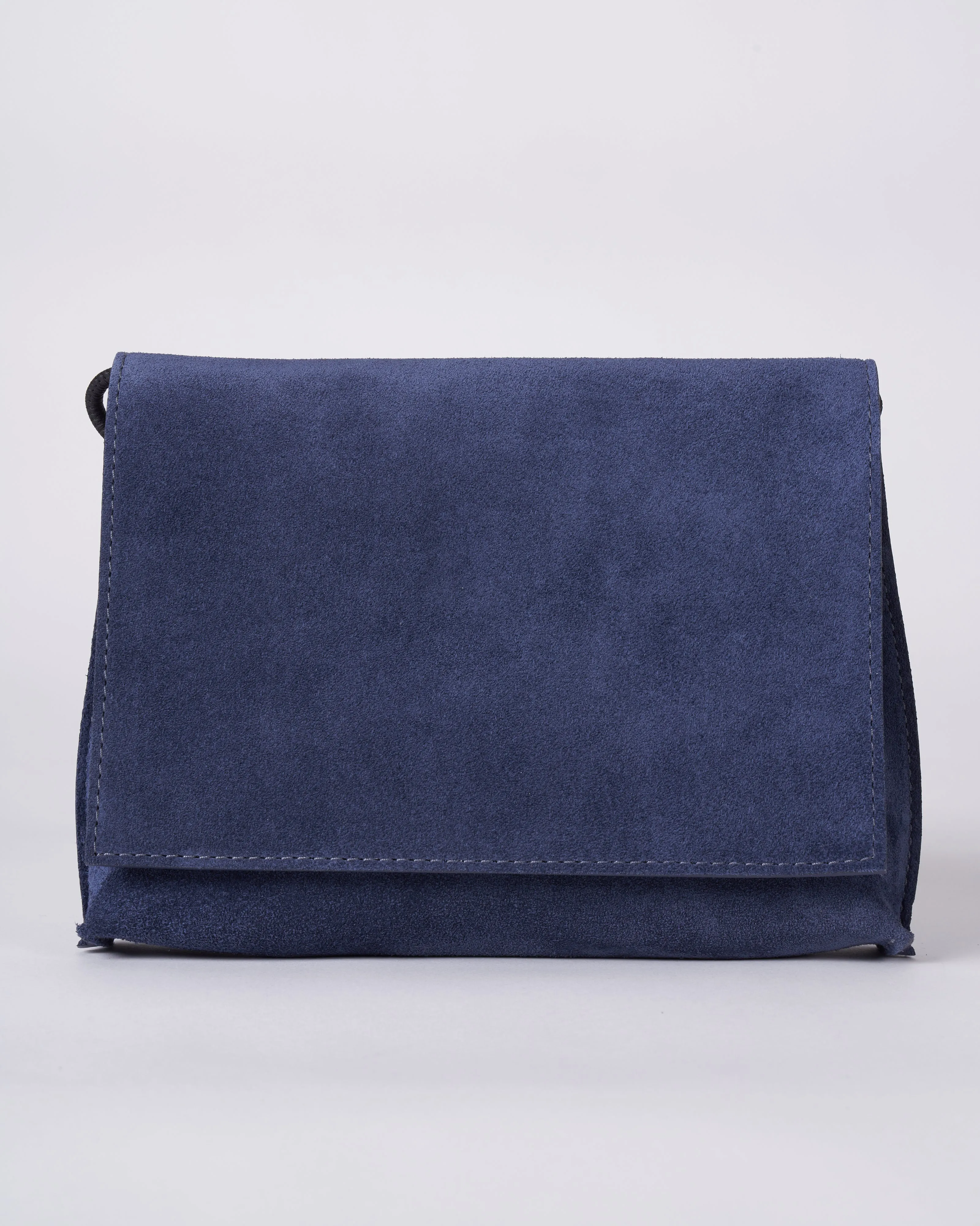 strappy foldover - indigo suede
